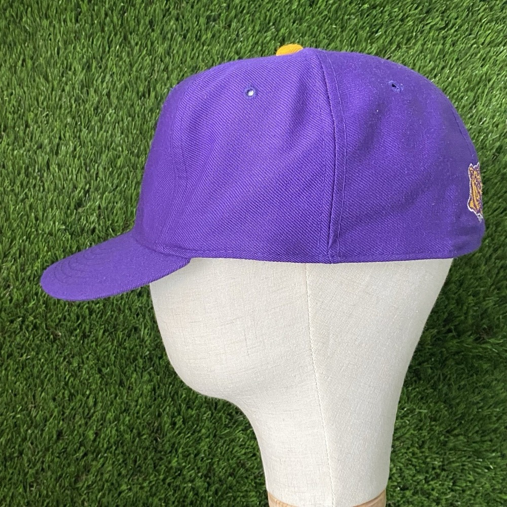 VTG LSU New Era Pro Model 50fifty Fitted 7.5‎ Embroidered Baseball Cap Hat NCAA - Picture 2 of 9